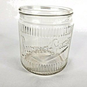 VTG Burma Shave Embossed‎ Ribbed Jar Hazel Atlas